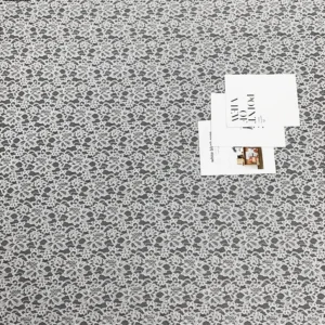 YX1486 Wholesale White Polyester Floral Lace Fabric for Dressmaking Apparel and Garment Vintage
