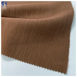 DV-6714 Cheap Wholesale 135g Brown Fashion 70% Polyester 30% Nylon Micro Crinkle Chiffon Fabric Airy for Womens Blouse RTS