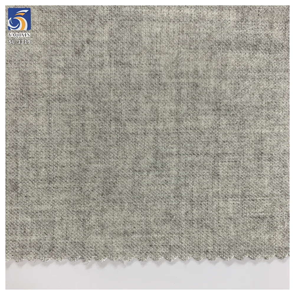 SL1319 280g Wholesale 65% Cotton 30% Polyester 5% Spandex Gray Brushed Stretch Suit Fabric Woman Suit Pant Stretch Fabric