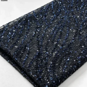 YX1559 Wholesale Sequin Embroidered Lace Fabric Sparkle Mesh Textile for Dresses Gowns and Garment Making