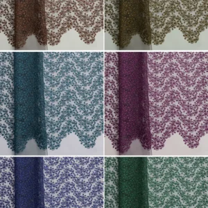 YX1025 New Trends and New Materials Customization Embroidery Mesh Fabric Samples Available in 7 Days Apparel Dress Tulle Fabric
