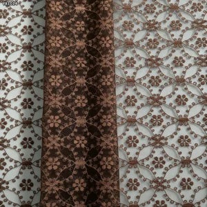 YX1014 Fashion New Style 2026 Embroidery Tulle Mesh Fabric Polyester Snowflake Pattern Embroidered Tulle Fabric for Girls Skirt