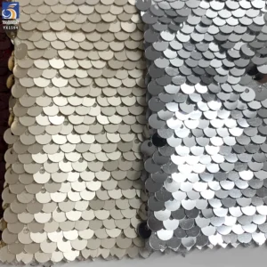 YX1594 Fish Scale Sequin Fabric 5MM Dense Shiny Sequins for Dresses Gowns Stage Wear and Fashion Apparel