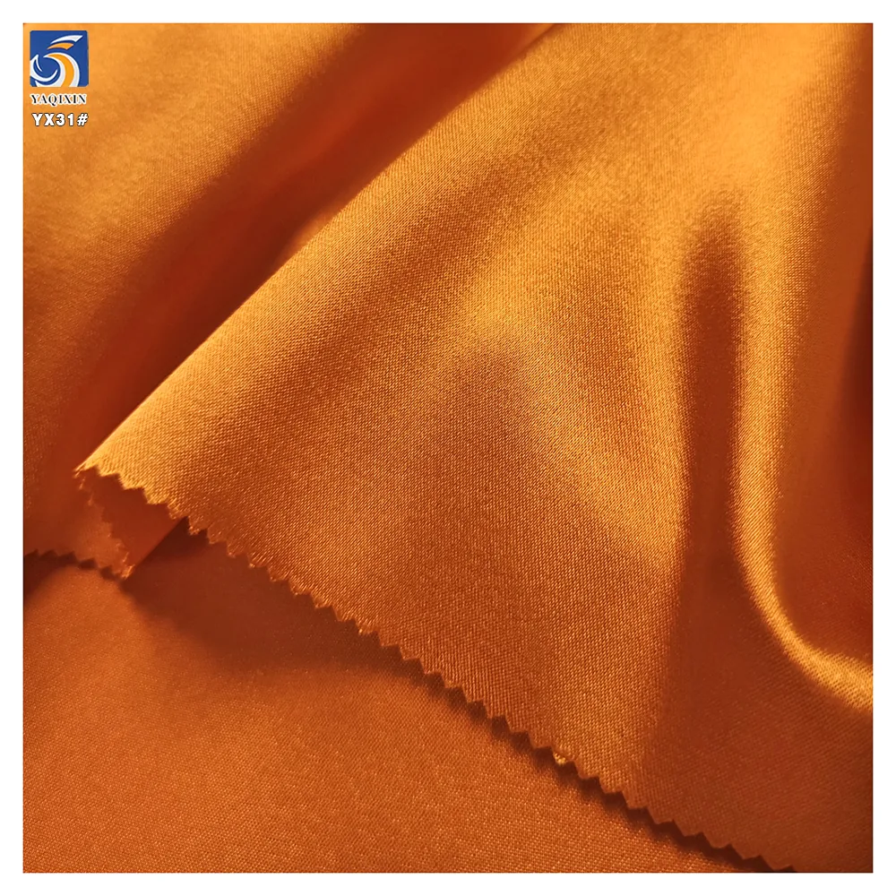 YX31 100gsm 100% Polyester Paradise Satin Fabric Soft Shiny Paradise Charmeuse Satin Fabric for Sexy Pajamas/Clothing/Dress