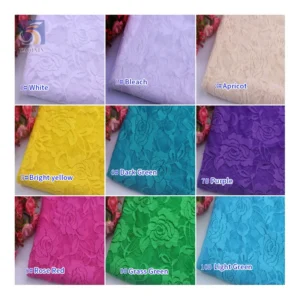 Wholesale Prices Nylon Spandex Multicolor Rose Floral Stretch Chantilly Lace Fabric for Woman Shirt