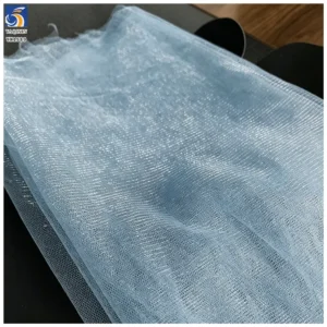 YX1589 Glossy Tulle Fabric Sheer Transparent Mesh 20D Polyester for Bridal Wedding Gowns and Evening Dresses