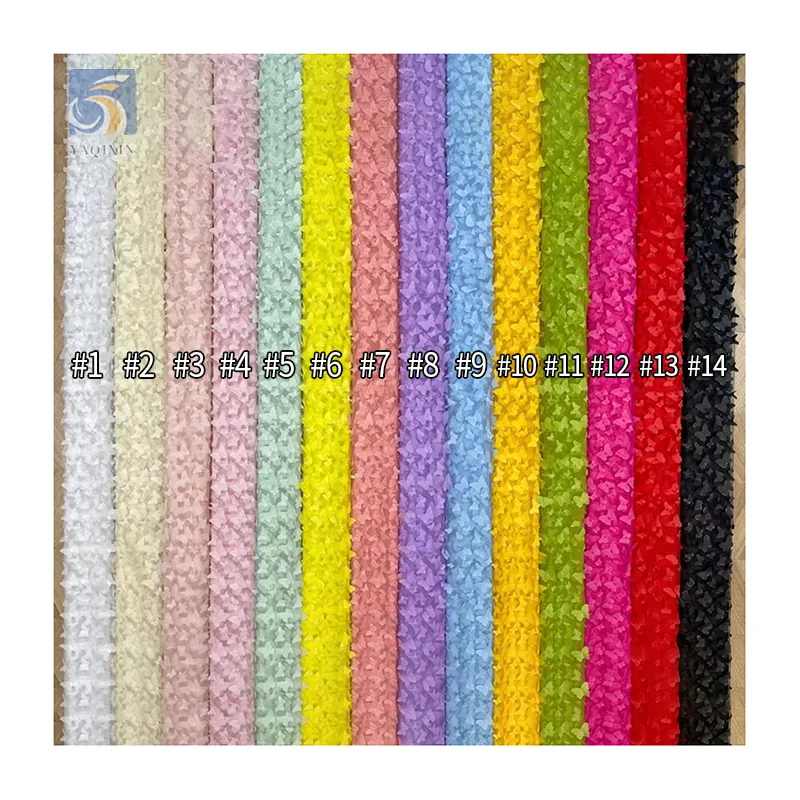 TDS004 OEM ODM 3D Butterfly Design 100% Polyester Eco-Friendly Breathable Tulle Mesh Fabric for Women's Girls Dance Dress