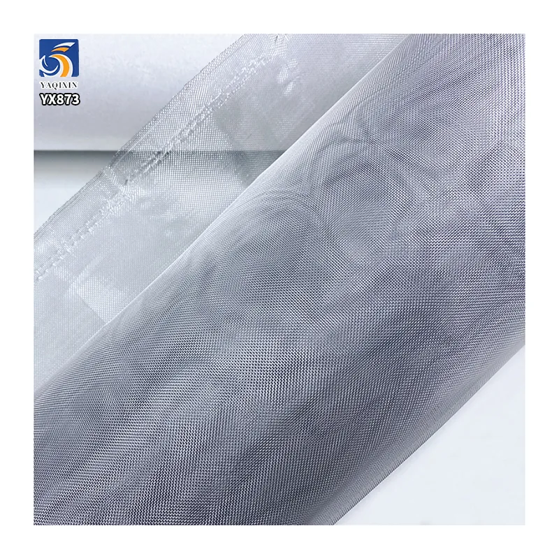 YX873 Wholesale Hard Feel Plain Tulle Width 160cm Knitted 40D 100 Polyester Shiny Mesh Fabric for Mosquito Nets Bags Skirt