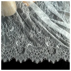 High Quality New Nylon Eyelash Lace Fabric Design Factory Lace Supplier French Lace Fashion Dress Fabric