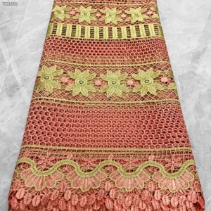 YX1079 Lowest Price on the Entire Network Multi-Colored Polyester Milk Silk Flowers Lace Embroidered Fabric Ethnic Style