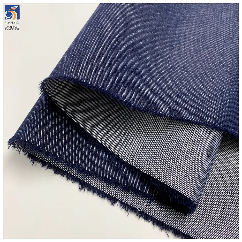 A2502 100D 150gsm Lightweight Washed Denim Look Fabric Cotton Polyester Lyocell Blend 178cm Jacket Coat Pant Fabric
