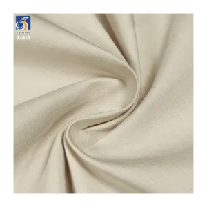 A2415 150g/m² 65% Cotton and 35% Nylon Blend Jacquard 5mm Single-Line Check Sand-Washed Cotton Fabric Jacquard Plaid Pant Fabric