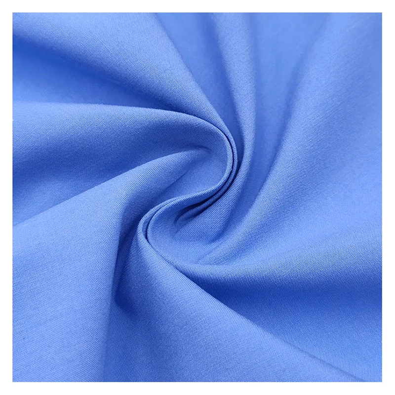 Wholesale 110gsm 50% Cotton 50% Polyester Modal Fabric for Women Atomized Silk Cotton Shirt Dress Polyester Woven Fabric