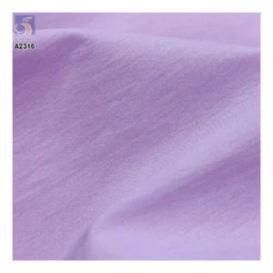 A2316 Good Quality Light Weight Wrinkled Plain Washed 60S 105gsm 50 Cotton 50 Polyester Fabric Blend for Shirts
