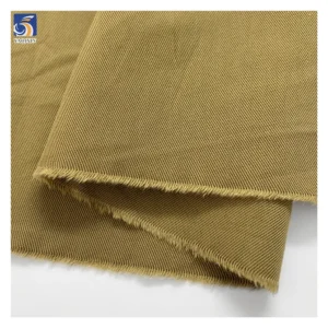 A2473 220g/m 50% Cotton 50% Lyocell Twill Fabric Khaki Polyester Cotton Blend Twill Fabric for Women's Windbreaker Jacket