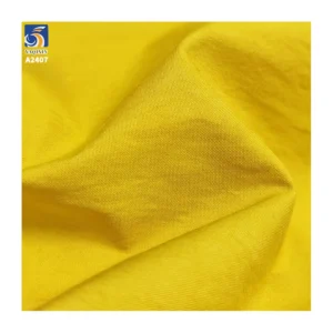 A2407 Wrinkled Cotton Fabric 170gsm 60% Cotton 40% Nylon Blend Plain Weave Shirt Jacket Wide-Leg Pants Fabric for Women