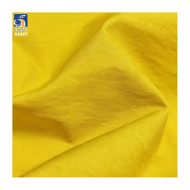 A2407 Wrinkled Cotton Fabric 170gsm 60% Cotton 40% Nylon Blend Plain Weave Shirt Jacket Wide-Leg Pants Fabric for Women