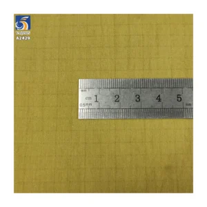 A2429 150g/m² 78% Cotton and 22% Nylon Blended 0.7cm Jacquard Plaid Fabric Textured Shirt Dress Wash-Free Plaid Fabric