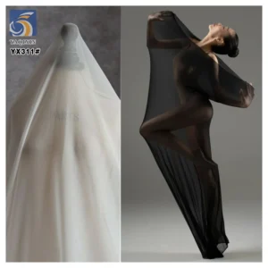 YX311 Ready-made Available Breathable 92 Polyester 8 Spandex Korean Mesh Stretch Fabric for Lining Bottoming Shirt