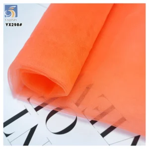 YX298 High Quality 100% Polyester 15gsm Stiffened Thickened Tulle Swiss Mesh Fabric Short Skirt Pannier for Weddings Knitted