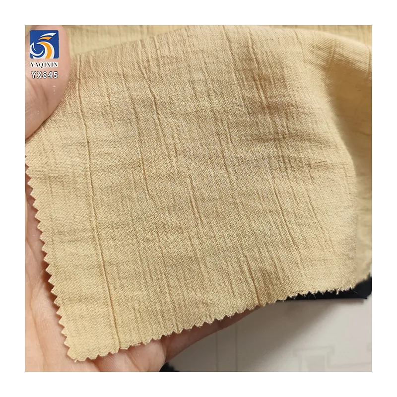 YX845 130gsm High Quality Density 80% Cotton 20% Nylon Soft Thickened Wrinkled Chiffon Fabric Crepe for Clothing