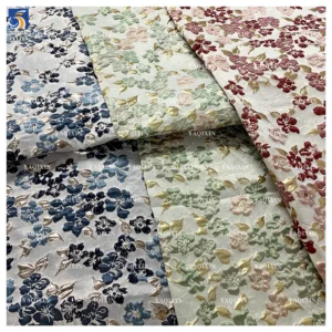 YX1164 180gsm Woven 100% Polyester 3D Jacquard Brocade Fabric Latest Woman Dresses for Clothing
