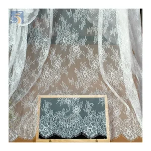High Quality 100 Polyester No Stretch Soft Eyelash Lace Fabric 2026 New Arrival Lace French Fabric 1.5M*3M