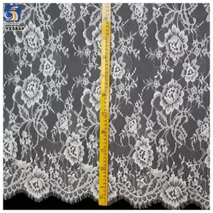 YX584 2026 Support Customized Colors European and American Wedding Lace Fabric Eyelash Lace Fabric for Bride
