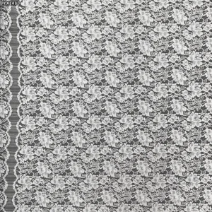 YX1490 Cotton Nylon Corded Elegant Floral Eyelash Lace Fabric 150CM Wide Non Stretch Floral Lace for Women Dresses and Tops