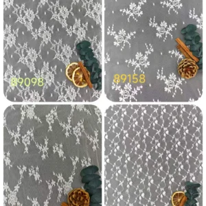 YX1489 Custom Soft Nylon Stretch Jacquard Mesh Lace Fabric for Fitted Dresses Blouses Tops Skirts and Fashion Clothing