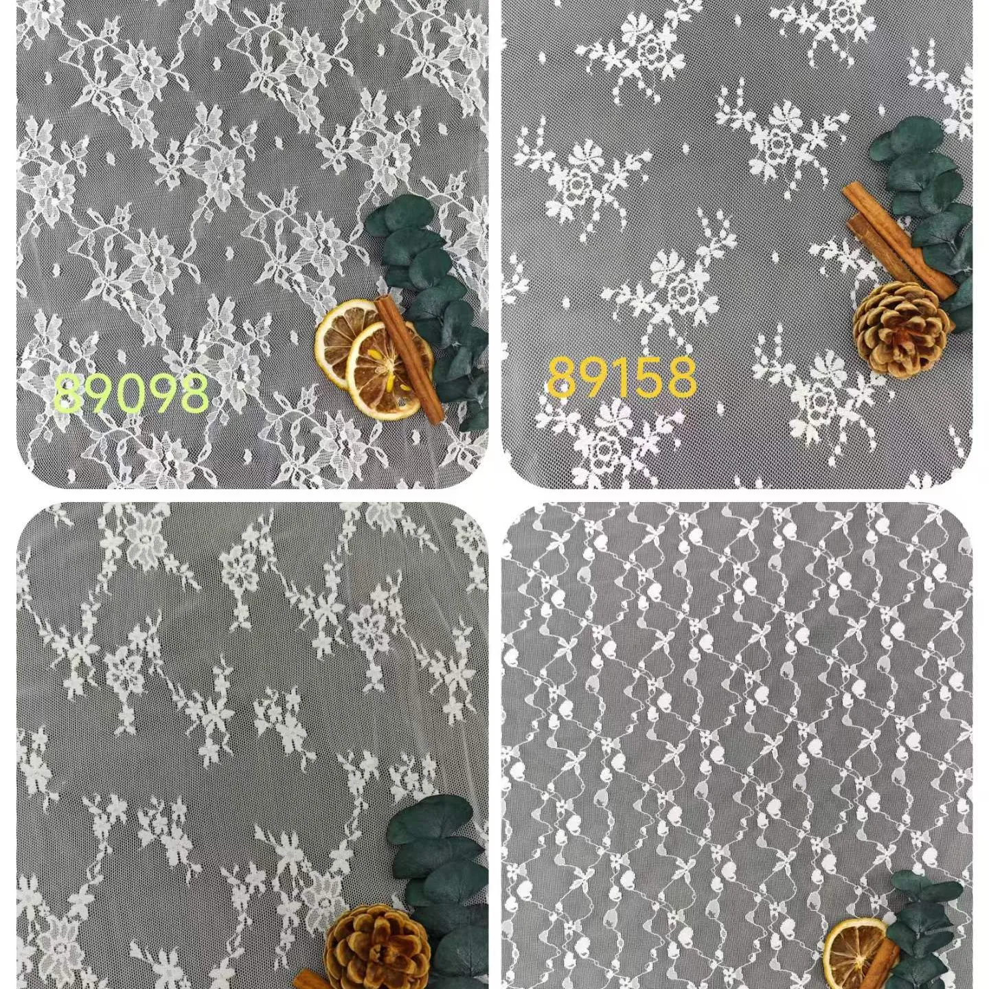 YX1489 Custom Soft Nylon Stretch Jacquard Mesh Lace Fabric for Fitted Dresses Blouses Tops Skirts and Fashion Clothing