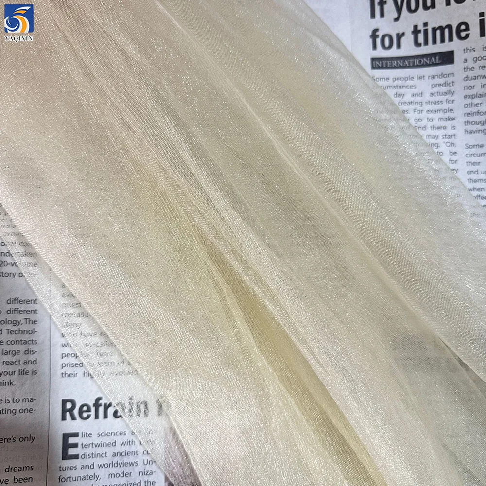 S29 High Quality Soft Glossy Tulle Fabric 20gsm Medium Hardness Nylon Polyester Tulle Mesh Fabric for Wedding Dress and Veil