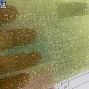 YX1603 60gsm Holographic Glitter Organza Fabric Sparkle Sheer Textile for Evening Dresses Prom Gowns and Fashion Apparel