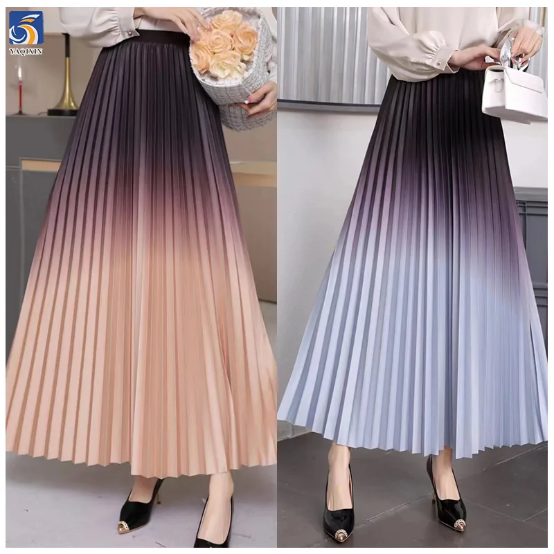 YX506-2 Factory Custom Asymmetric Pleated Print Fabric Satin Velvet Nigerian Dress Cut to Size/fish Cut Dress Velvet