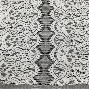 YX1488 Beige 70% Cotton 30% Nylon Lace With Raised Floral Texture for Gowns Bodices Sleeves and Fashion Tops