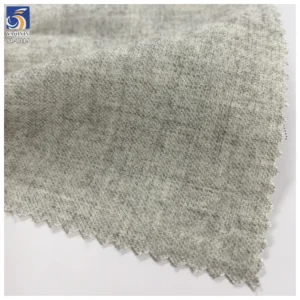 SL1319 280g Wholesale 65% Cotton 30% Polyester 5% Spandex Gray Brushed Stretch Suit Fabric Woman Suit Pant Stretch Fabric