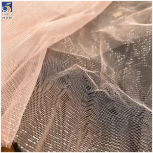 YX1589 Glossy Tulle Fabric Sheer Transparent Mesh 20D Polyester for Bridal Wedding Gowns and Evening Dresses