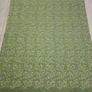 YX706 High Fashion Italian Style Small Florals Embroidered Fabric 30 Linen 70 Cotton Ramie Cotton Embroidery Fabric Florals