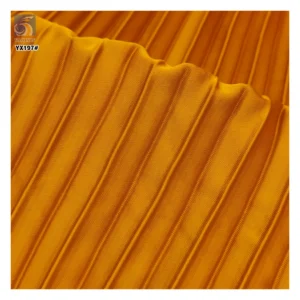 YX197 Good Quality Wedding 4810 Matte Satin Fabric 1cm Pleat Polyester Material Crinkle Pleated Satin Fabric