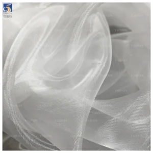 YX1172 High Quality 1 Yard Transparent Polyester Soft and Lustrous Silk Organza Fabric Cheap Solid Color Organza Fabrics