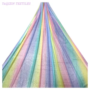 YX2035 YAQIXIN Silk Tulle Netting United States Fabric Children's Dresses Poncho Rainbow Tulle Fabric