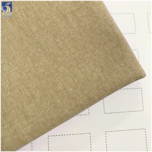 A8881 16*12 280g Top Quality Cotton Twill Fabrics for Shirts Woven Washed Earthy Yellow 100% Cotton Twill Clothing Fabric