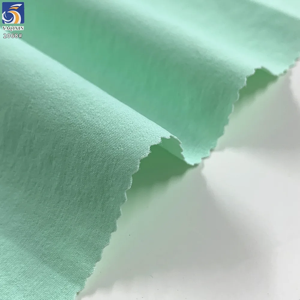 YX2068 150gsm Quick Dry 92% Nylon Stretch Fabric Crinkle Texture 4 Way Stretch for Activewear and Hiking Wear