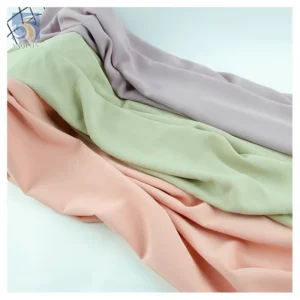 240gsm 100%Polyester Double Twill Fabric Lining Chiffon Peacock Twill Fabric Wide Leg Pants Small Suit Fabric for Woman