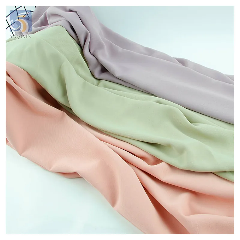 240gsm 100%Polyester Double Twill Fabric Lining Chiffon Peacock Twill Fabric Wide Leg Pants Small Suit Fabric for Woman