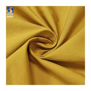 A2421 170g/m² 45% Cotton and 55% Nylon Blended Dark Bamboo Plain Poplin Fabric Poplin Cotton Dresses Fabric for Woman