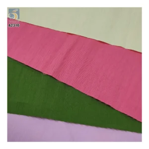 A2316 Good Quality Light Weight Wrinkled Plain Washed 60S 105gsm 50 Cotton 50 Polyester Fabric Blend for Shirts