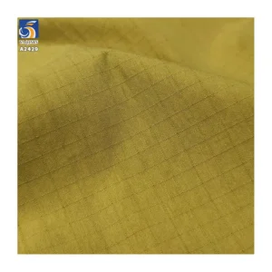 A2429 150g/m² 78% Cotton and 22% Nylon Blended 0.7cm Jacquard Plaid Fabric Textured Shirt Dress Wash-Free Plaid Fabric