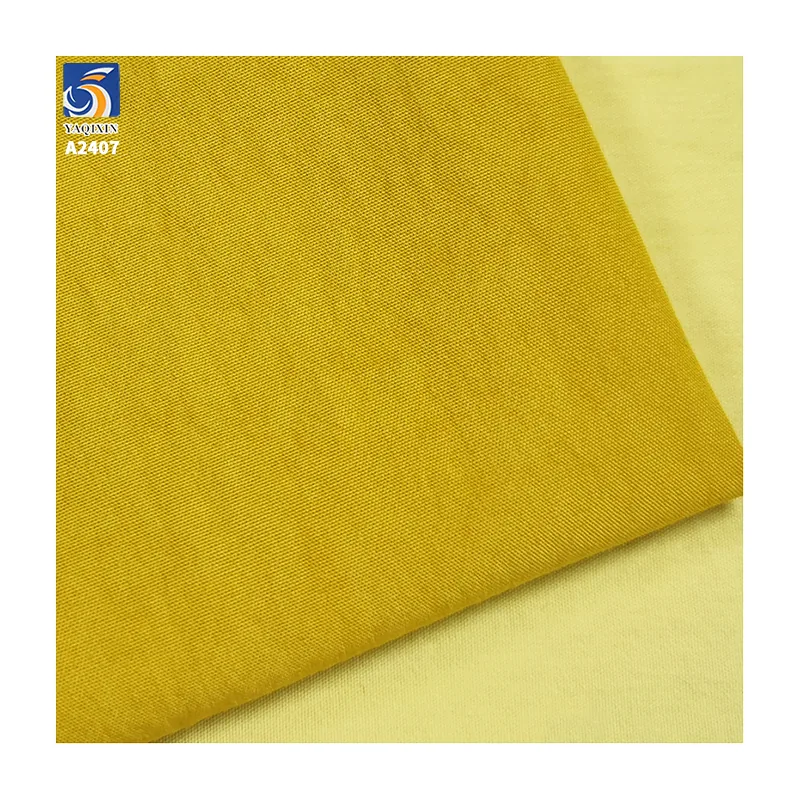 A2407 Wrinkled Cotton Fabric 170gsm 60% Cotton 40% Nylon Blend Plain Weave Shirt Jacket Wide-Leg Pants Fabric for Women