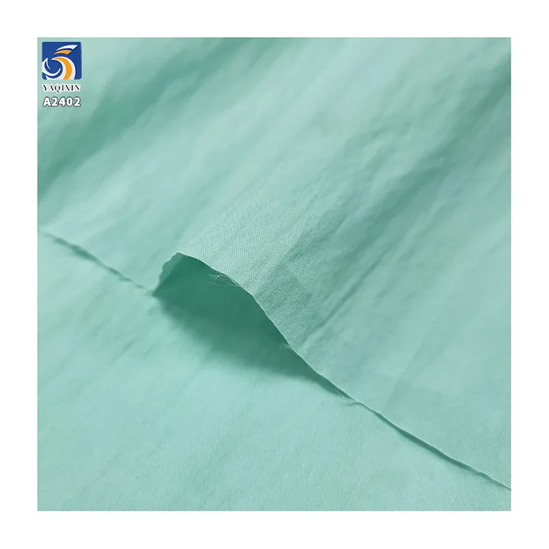 A2402 110gsm Plain Sand Washed Woven 45% Nylon Lyocell Blended Fabric Crepe for Women's Trousers and Long Skirts